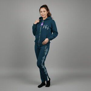 Unisex Blue Eternals Rhinestone Fashion Heavy Fleece Tracksuit - King of Kings